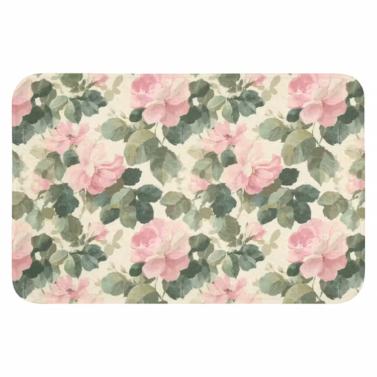 Rozen - Botanisch - Roze Badmat klein 997 -3d
