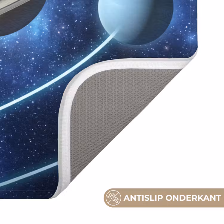 Ruimte - Zonnestelsel - Blauw Badmat klein -USP_AntislipNL