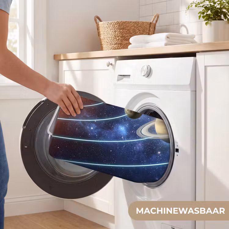 Ruimte - Zonnestelsel - Blauw Badmat klein -USP_WasbaarNL