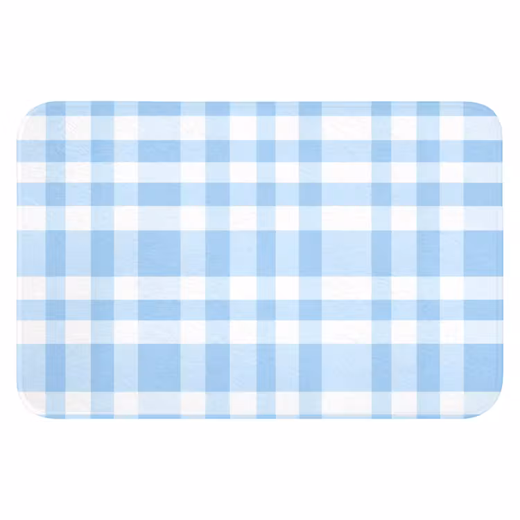 Ruit - Patroon - Blauw Badmat klein 997 -3d