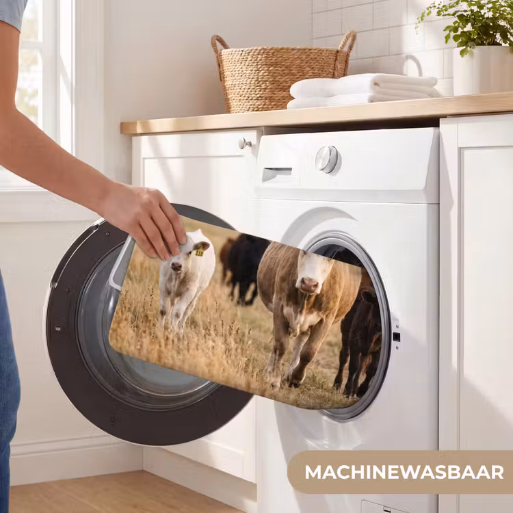 Runderen - Kudde - Landschap - Weide - Rustig Badmat klein -USP_WasbaarNL