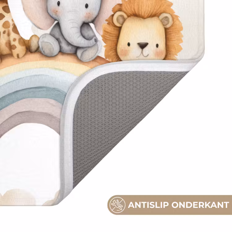 Safari - Regenboog - Kleurrijk Badmat klein 997 -USP_AntislipNL