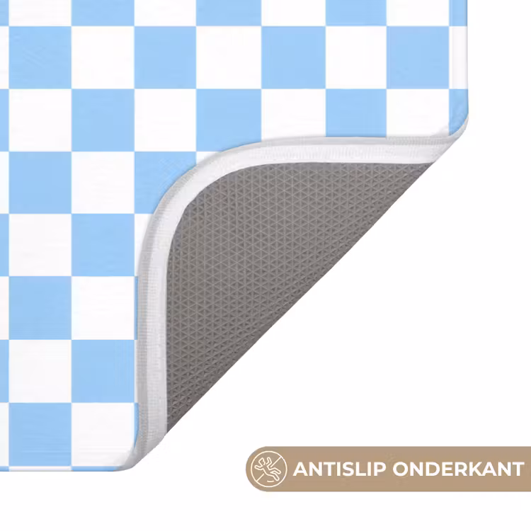 Schaakbord - Klassiek - Blauw Badmat klein 997 -USP_AntislipNL