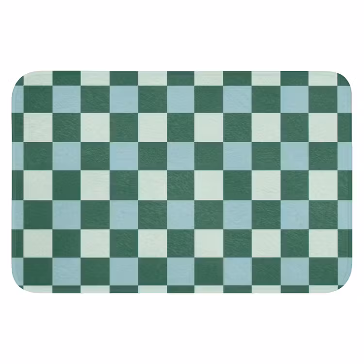 Schaakbord - Klassiek - Groen Badmat klein 997 -3d
