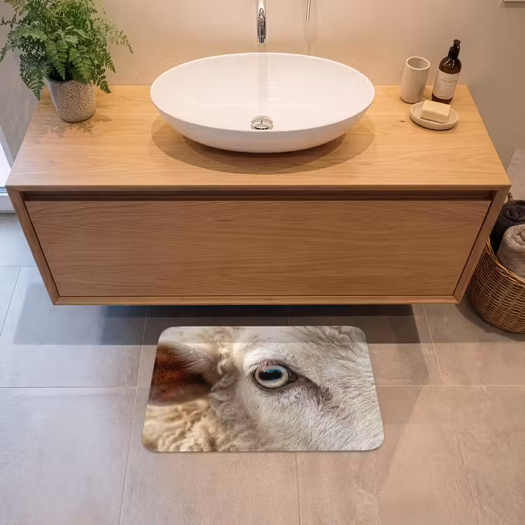 Schaap - Oog - Wit Badmat klein -sfeer1