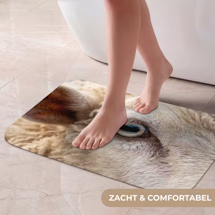 Schaap - Oog - Wit Badmat klein -USP_ZachtNL