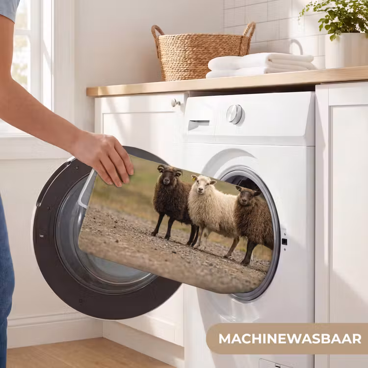 Schapen - Bruin - Wit - Grindpad Badmat klein -USP_WasbaarNL
