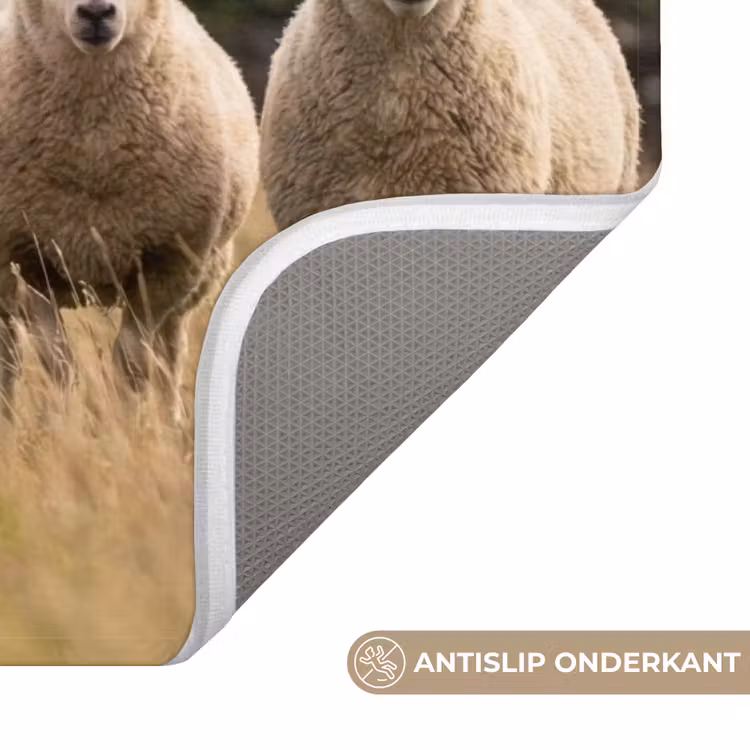 Schapen - Weidenlandschap - Heuvels Badmat klein -USP_AntislipNL