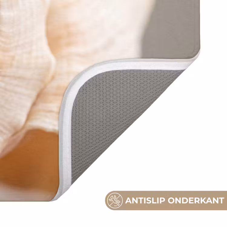 Schelp - Detail - Beige Badmat klein -USP_AntislipNL