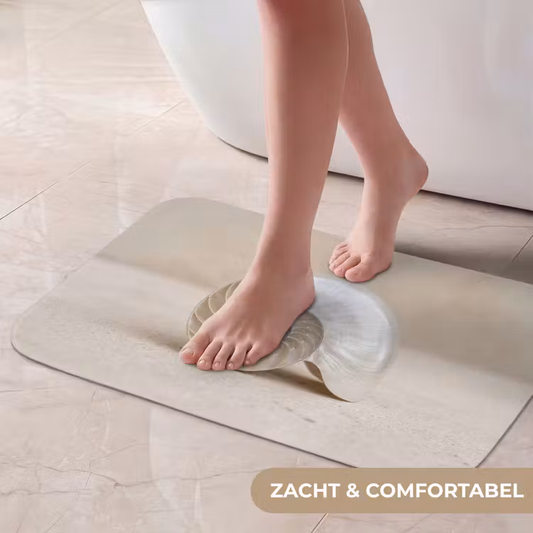 Schelp - Spiraal - Beige Badmat klein -USP_ZachtNL