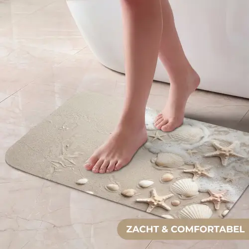Schelpen - Zeesterren - Strand Badmat klein -USP_ZachtNL