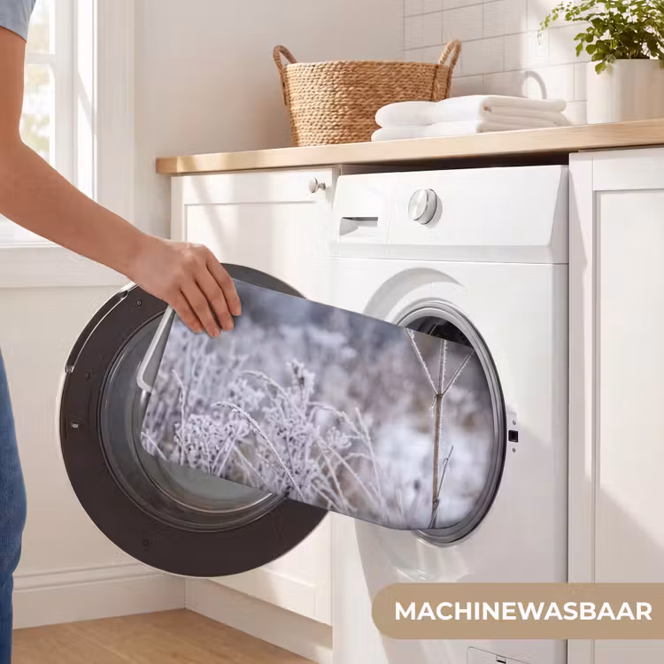 Schermbloem - Rijp - Kristallen - Winter - Delicaat Badmat middel -USP_WasbaarNL