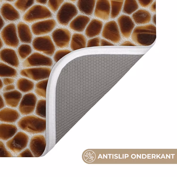 Schildpad - Patroon - Bruin Badmat klein 997 -USP_AntislipNL