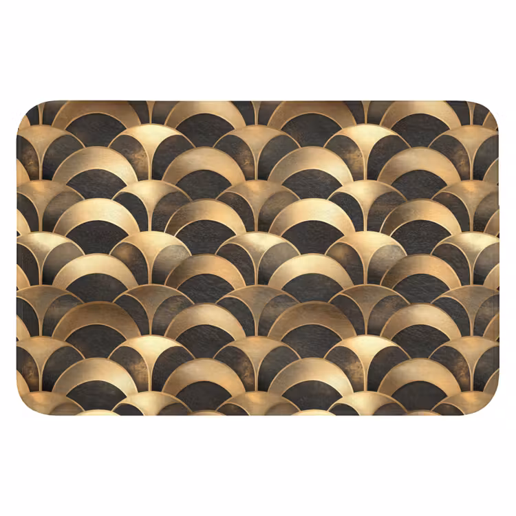 Schubben - Structuur - Goud Badmat klein 997 -3d