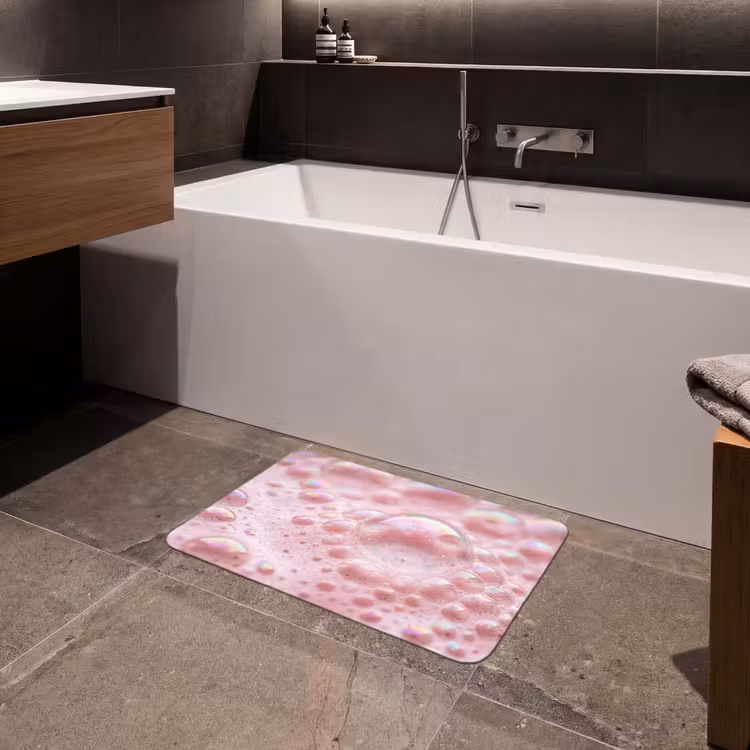 Schuim - Structuur - Roze Badmat klein -sfeer3