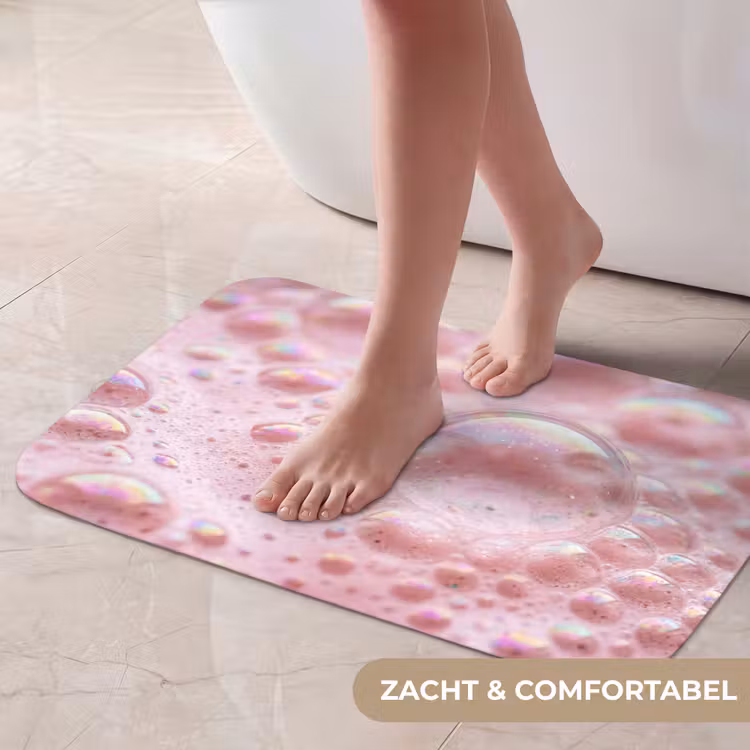 Schuim - Structuur - Roze Badmat klein -USP_ZachtNL