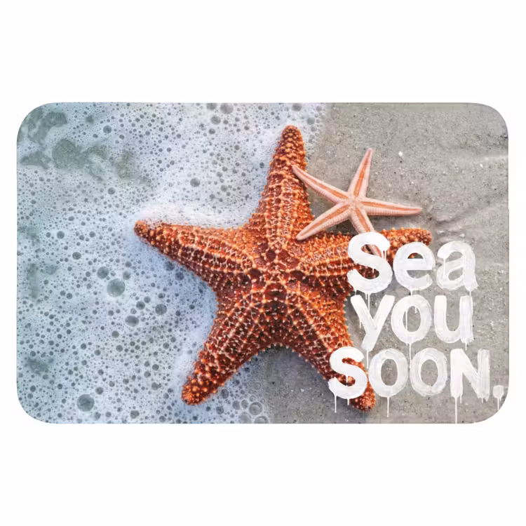 Sea you soon - Zeester - Zee Badmat klein -3d