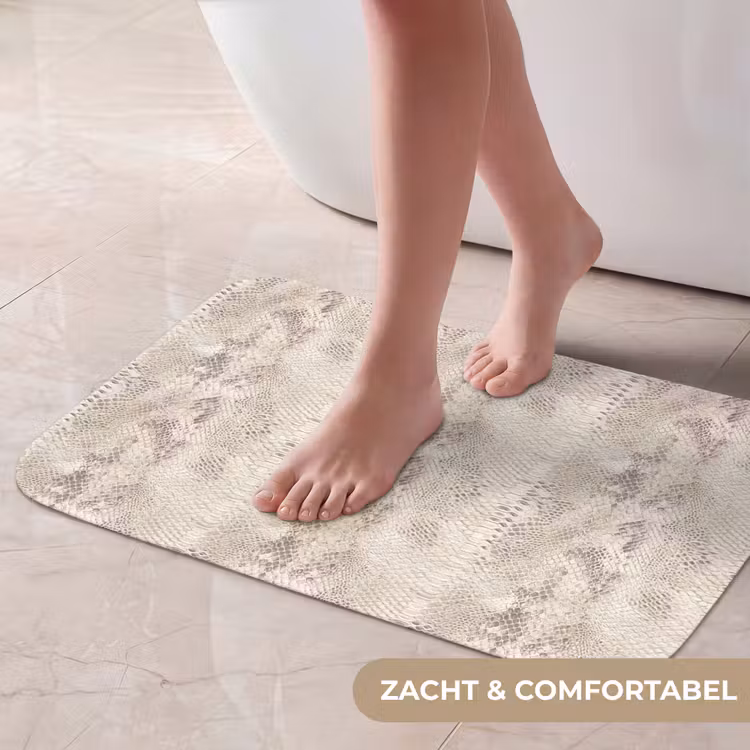 Slang - Patroon - Beige Badmat klein 997 -USP_ZachtNL