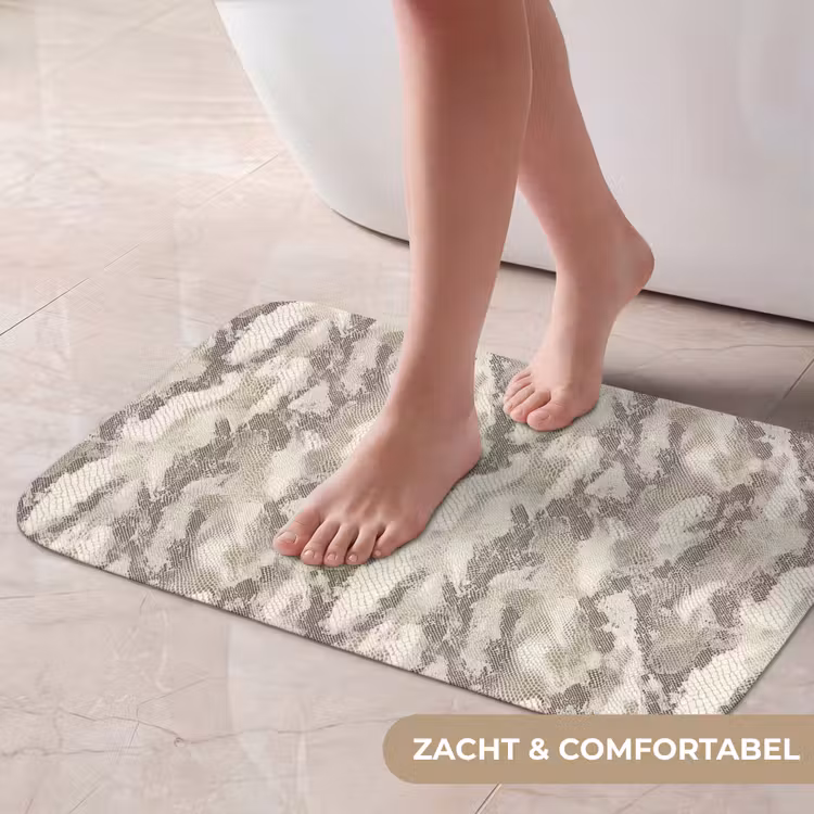 Slang - Patroon - Taupe Badmat klein 997 -USP_ZachtNL
