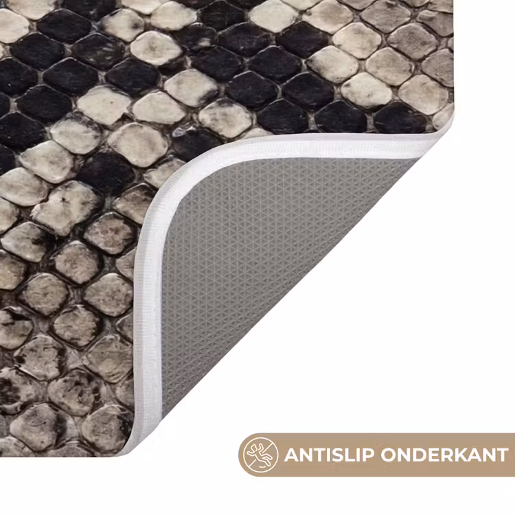 Slangenleer - Patroon - Beige Badmat klein -USP_AntislipNL