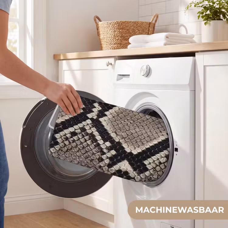 Slangenleer - Patroon - Beige Badmat klein -USP_WasbaarNL