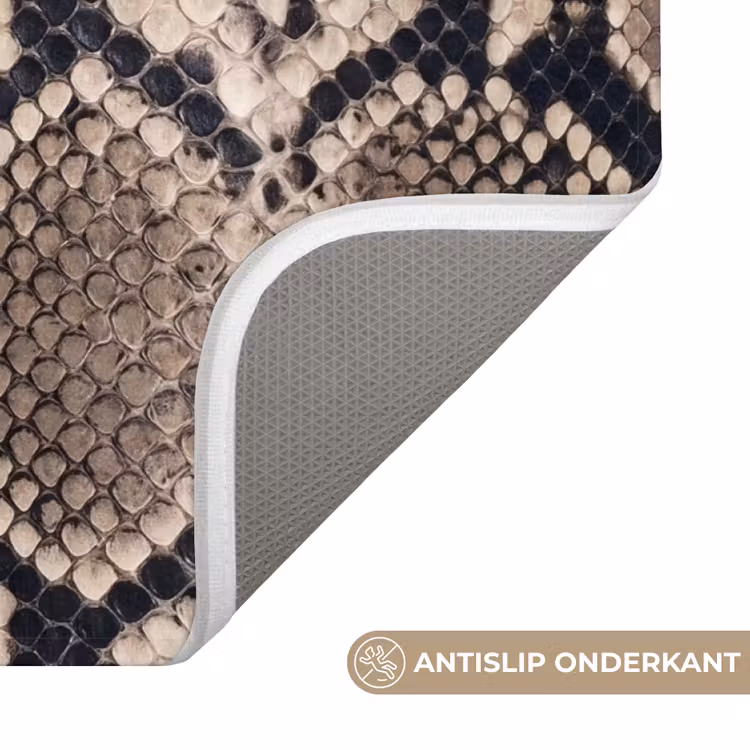 Slangenprint - Python - Bruin Badmat klein -USP_AntislipNL