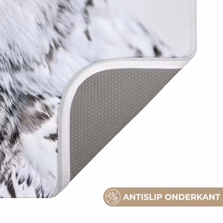 Sneeuwuil - Oog - Wildlife - Wit Badmat middel -USP_AntislipNL