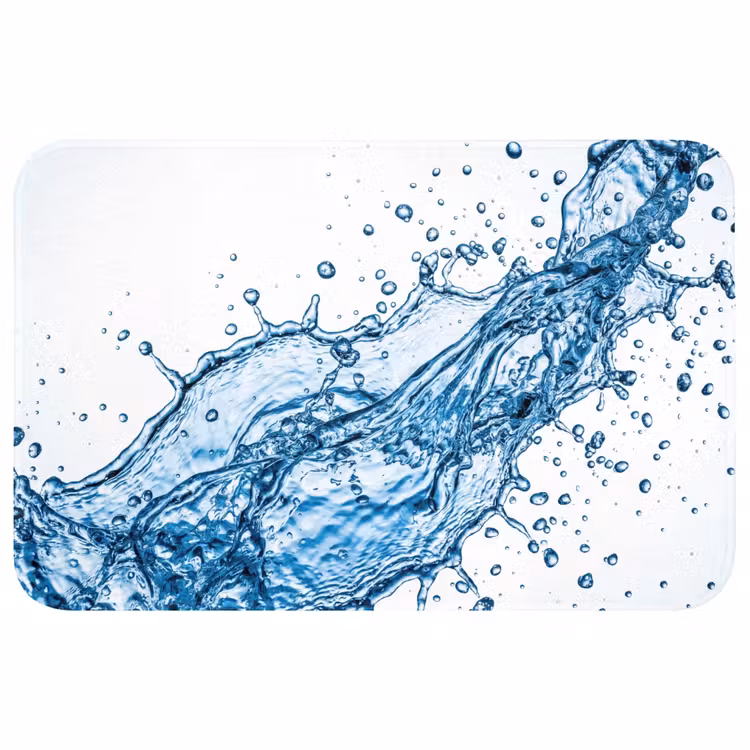 Spash - Water - Blauw Badmat klein -3d