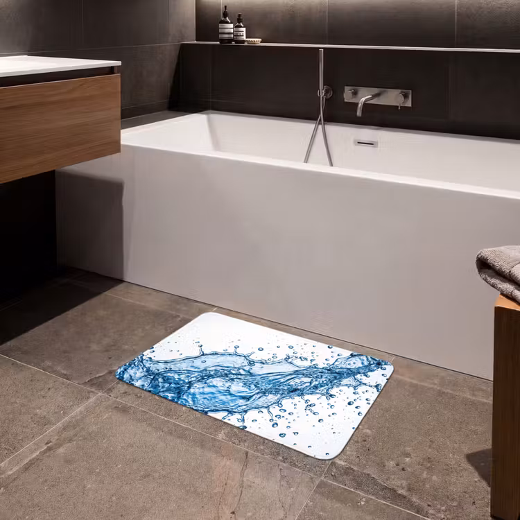 Spash - Water - Blauw Badmat klein -sfeer3