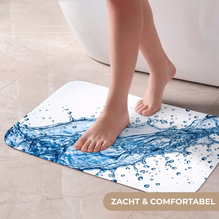 Spash - Water - Blauw Badmat klein -USP_ZachtNL