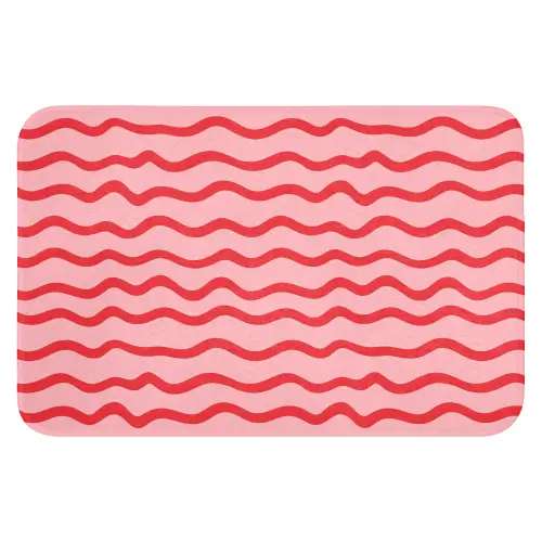 Speels - Patroon - Rood Badmat klein 997 -3d