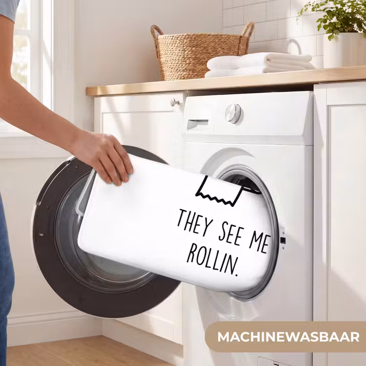 Spreuk - WC papier - They see me rollin - Wit - Quotes Badmat klein -USP_WasbaarNL