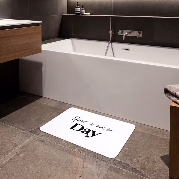 Spreuken - Have a nice day - Wit - Quote Badmat klein -sfeer3