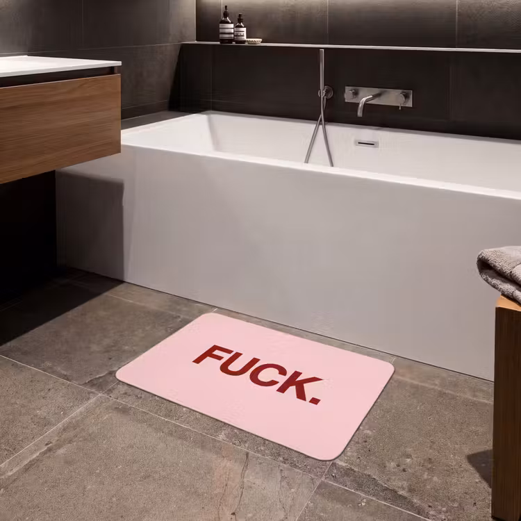 Statement - Krachtig - Roze Badmat klein -sfeer3