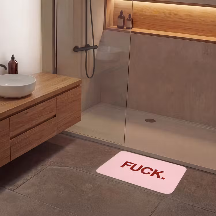 Statement - Krachtig - Roze Badmat klein -sfeer2