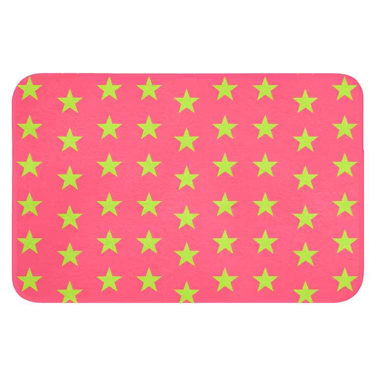 Sterren - Patroon - Roze Badmat klein 997 -3d