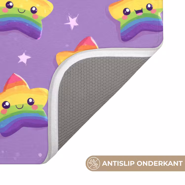 Sterren - Regenboog - Paars Badmat klein 997 -USP_AntislipNL
