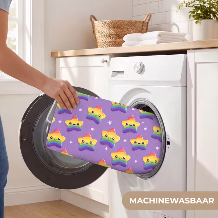 Sterren - Regenboog - Paars Badmat klein 997 -USP_WasbaarNL
