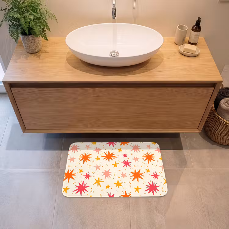 Sterren - Speels - Kleurrijk Badmat klein 997 -sfeer1