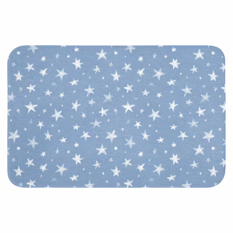 Sterretjes - Patroon - Blauw Badmat klein 997 -3d