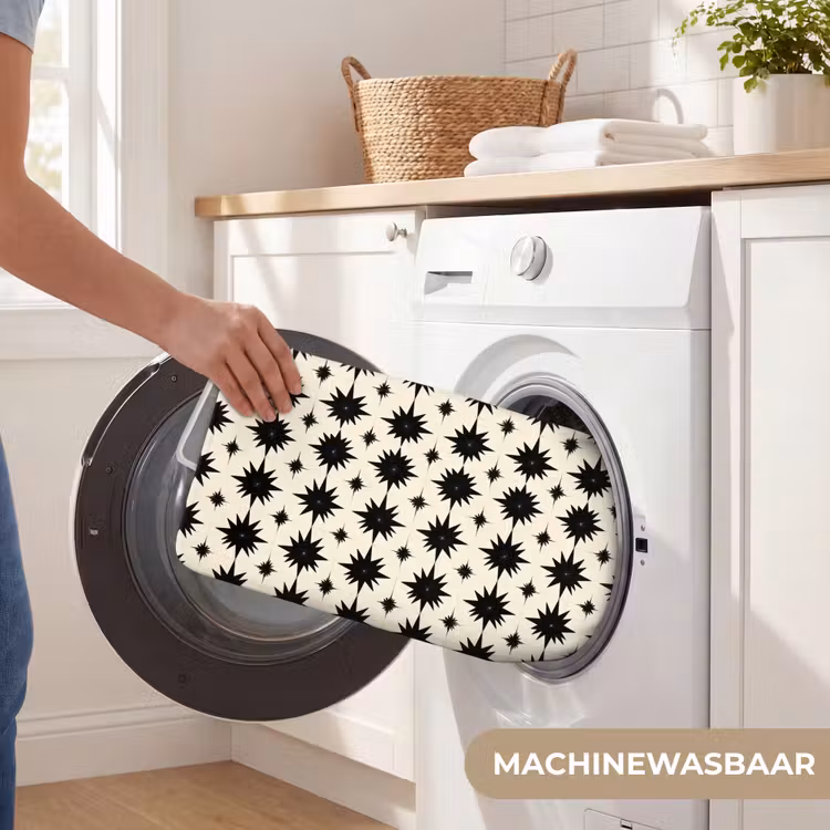 Stervormen - Geometrisch - Zwart Badmat klein 997 -USP_WasbaarNL