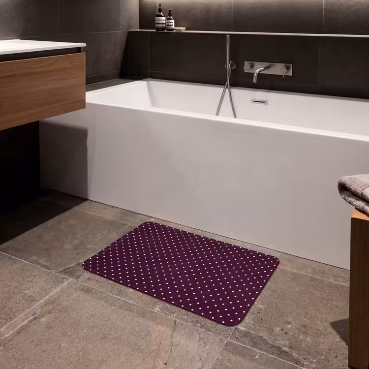 Stippen - Modern - Paars Badmat klein 997 -sfeer3