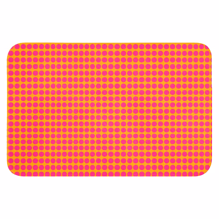 Stippen - Patroon - Oranje Badmat klein 997 -3d