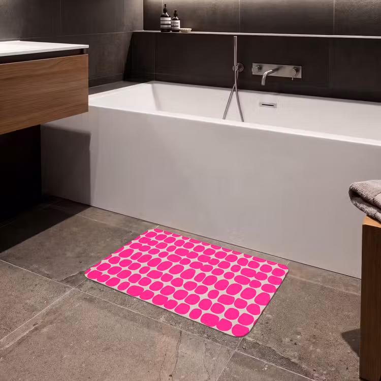 Stippen - Patroon - Roze Badmat klein 997 -sfeer3