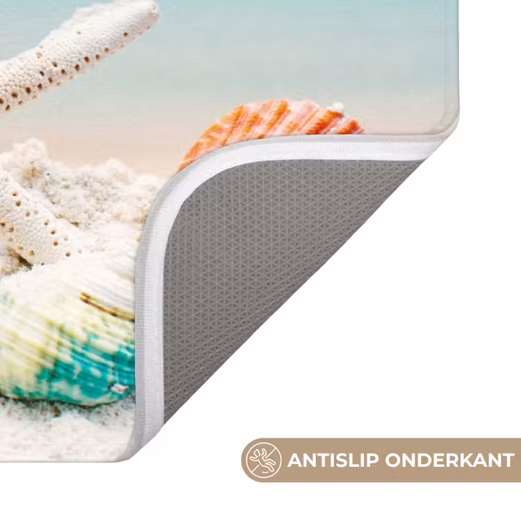 Strand - Zeester - Schelpen - Zee Badmat klein -USP_AntislipNL