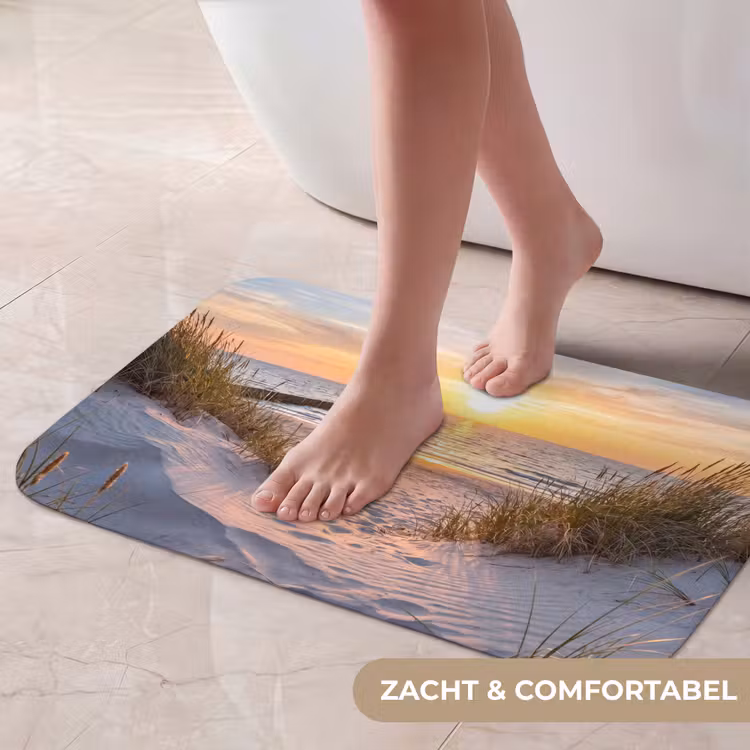 Strand - Zonsondergang - Natuur - Landschap Badmat klein -USP_ZachtNL