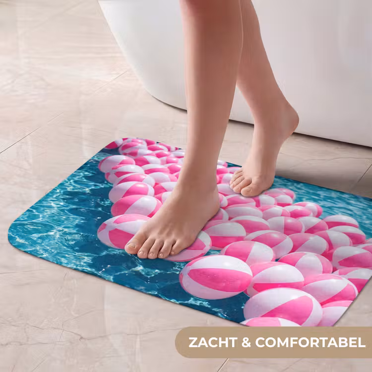 Strandballen - Roze - Water Badmat klein -USP_ZachtNL