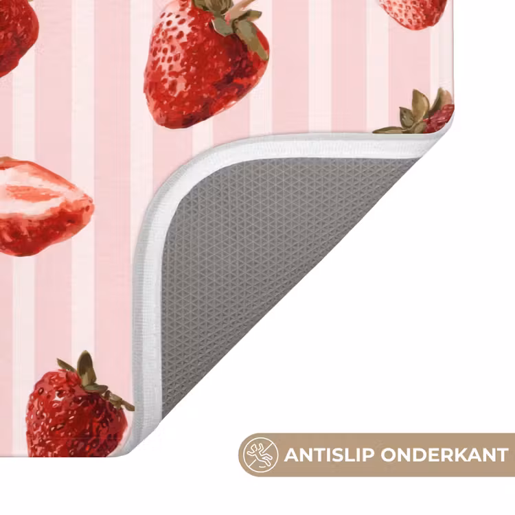 Strepen - Aardbei - Roze Badmat klein 997 -USP_AntislipNL