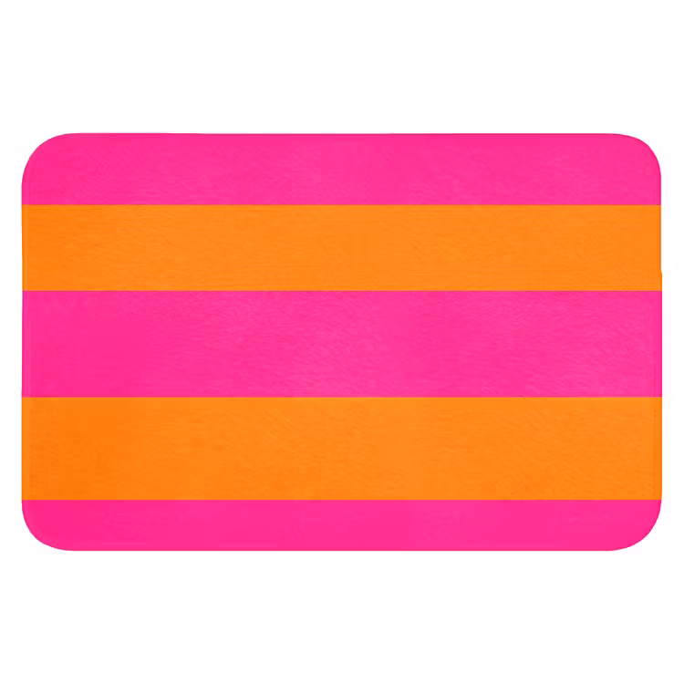 Strepen - Horizontaal - Roze Badmat klein 997 -3d