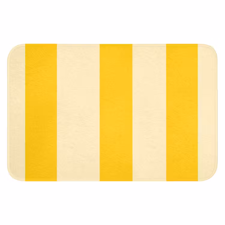 Strepen - Klassiek - Geel Badmat klein 997 -3d